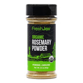 FreshJax front jar view showing label and size, convenient organic seasoning