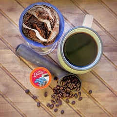friendly's ingredients label close-up showing Arabica beans and sourcing