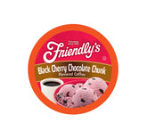 Friendly's front packaging showing cherry chocolate pods and flavor label for easy selection