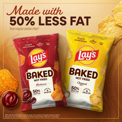 Frito-Lay close view of Baked Ruffles ridges emphasizing sturdy chip and bold cheddar taste