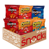 Frito‑Lay front packaging showing Doritos and Cheetos mix for quick selection and storage
