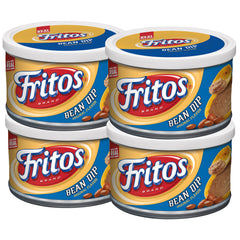 Fritos front-packaging showing four 9oz cans, convenient pantry supply