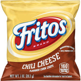 Fritos front packaging showing chili cheese flavor and bold branding, ready to grab