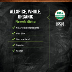 Spoon of Frontier Co‑op allspice next to measuring scale demonstrating bulk quantity advantage