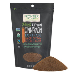 Frontier Co-op front pouch showing product packaging and brand freshness benefit