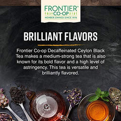 Frontier Co-op steeping cup with brewed tea showing clear color and brisk body