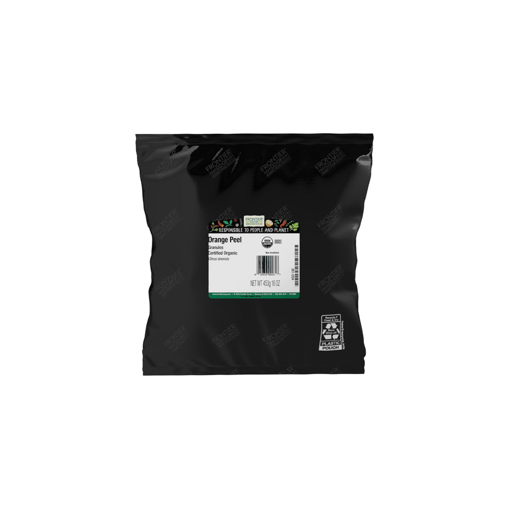 Frontier Co-op front packaging showing 1 lb bag and clear labeling, convenient bulk supply