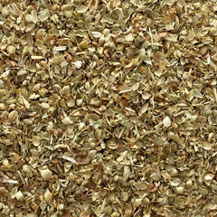 Frontier Co-op oregano being poured into a shaker for quick refill convenience