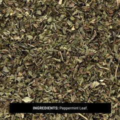 Frontier Co-op brewed peppermint tea in mug highlighting fresh flavor benefit