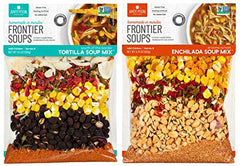 Frontier Soups front packaging showing the southwest variety pack and easy pantry meal benefit