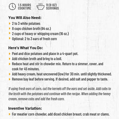 Frontier Soups packaging label close-up showing ingredients and gluten-free benefit