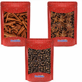 Fruidles front packaging showing three-bag spice bundle and pantry-ready benefit