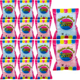 Fruidles front packaging showing 12 colorful cotton candy bags for easy serving