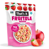 Fruitola front packaging showing 14oz pouch and clean ingredients benefit