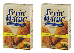 Fryin' Magic front packaging showing seasoned coating mix and ready-to-use convenience