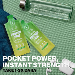 FUELMATE shot held in hand to show compact serving size and portability benefit