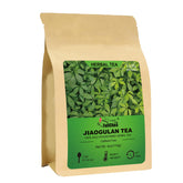 FullChea front packaging showing 4oz manual sifted jiaogulan leaves and clear labeling benefit clarity
