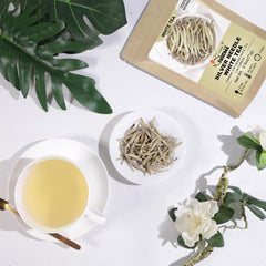 FullChea brewed tea cup with pale liquor emphasizing delicate aroma and clarity