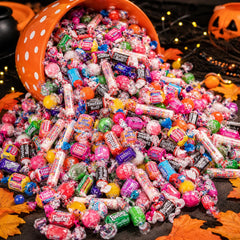 Fun Express close-up assortment of hard and chewy candies for variety
