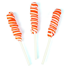 Fun Express close-up of orange candy texture and wrapper, appealing bright color