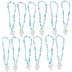 Fun Express front packaging showing 12 wrapped shark tooth necklaces and quick event convenience