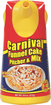 Fun Pack Foods front packaging showing kit and benefits for easy funnel cakes