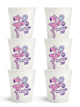 Fun Sweets front packaging showing six white vanilla cotton candy tubs and clean display benefit