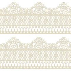 FUNSHOWCASE close-up of small daisy pattern lace revealing delicate detail