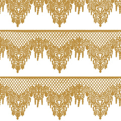 FUNSHOWCASE close-up of lace texture highlighting lattice scallop detail and flexibility