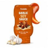 Funtable front bottle showing sauce color and clear label for quick identification