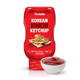 Funtable bottle front label showing kimchi ketchup branding and bold flavor