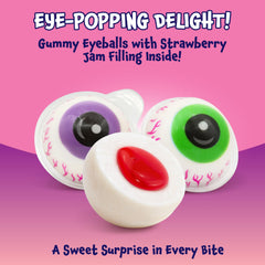 FUNTASTY gummy cut open showing strawberry jam center and flavorful burst