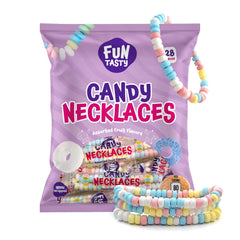 FUNTASTY front packaging showing 28-count bag and colorful necklaces for easy gifting