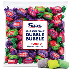 Fusion Sweets And Snacks closeup of gum texture, soft chewability highlighted