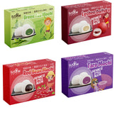 Fusion Select gift box front view showing four-flavor mochi assortment benefit: ready-to-gift