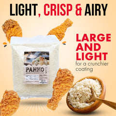 Fusion Select close-up of toasted panko flakes highlighting light texture