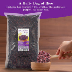 Fusion Select Riceberry pilaf in pot demonstrating fluffy grains