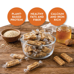 Fusion Sweets And Snacks bars arranged on wooden board for serving appeal