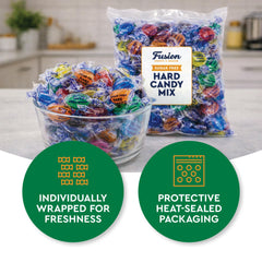 Fusion Sweets And Snacks close-up texture detail demonstrating glossy hard candy finish