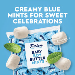 Fusion Sweets And Snacks unwrapped mint texture close-up, shows creamy buttery surface appeal