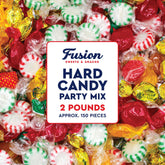 Fusion Sweets And Snacks front packaging showing 2 lb bag and vibrant mix benefits convenience