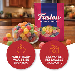 Fusion Sweets And Snacks gum drops used as cupcake toppers adding bright decorations