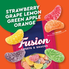 Fusion Sweets assorted fruit slices spread showing color variety and party-ready appeal