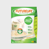 FutureLife front packaging showing 500g vanilla pack and clear branding for convenience
