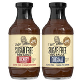G Hughes two-bottle front packaging showing Hickory and Original, clear view of labels and size