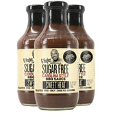 G Hughes front packaging showing Sweet Heat Carolina flavor and 17 oz bottle benefit of clear labeling
