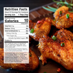 G Hughes label close-up highlighting lemon herb name and sugar-free claim for clarity