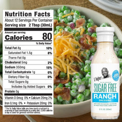 G Hughes Ranch label close-up highlighting sugar-free benefit and flavor