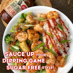 G Hughes sauce used on chicken wings platter, enhancing flavor visually