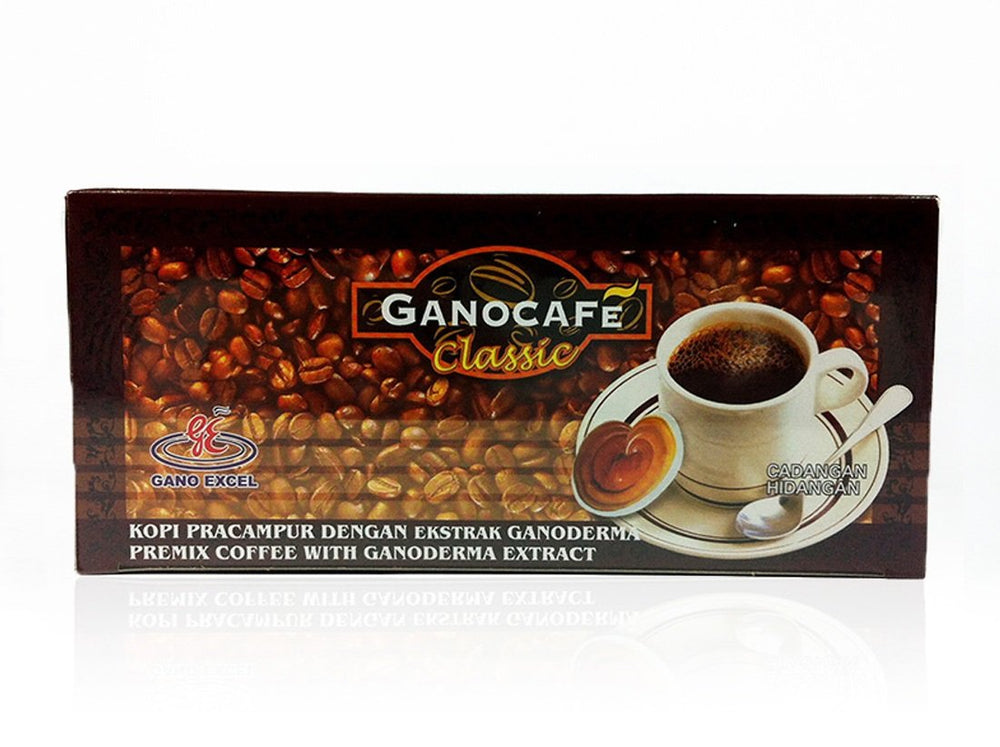 GANO EXCEL front packaging with sachets shown for quick, flavorful coffee